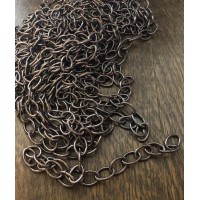 Oval Chain – Antique Bronze Finish - Small Link - Per Metre
